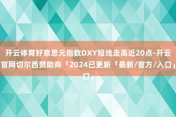 开云体育好意思元指数DXY短线走高近20点-开云官网切尔西赞助商「2024已更新「最新/官方/入口」